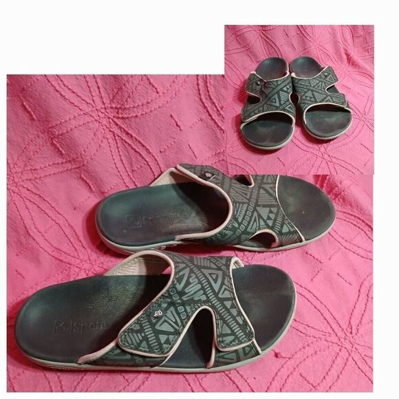 Spenco Tribal Kholo Orthotic Slides Sandals Size 7 - Picture 1 of 9